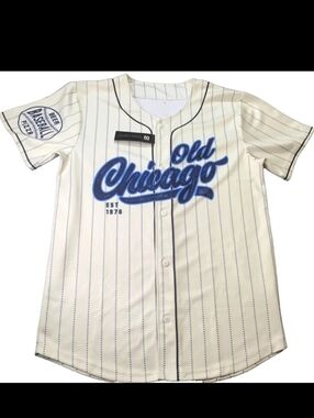 Old Chicago Baseball Jersey Size XL Beer Pizza Cubs Northern Gravity MLB